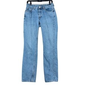 Weekday Pin Mid Straight Jeans Men 27/32 Blue Denim